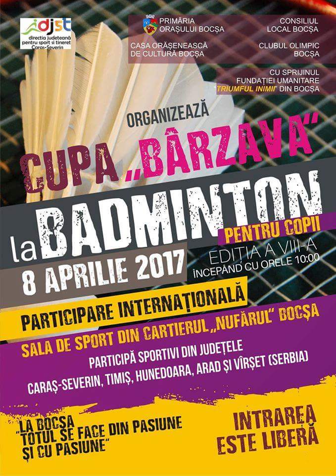 Orașul Bocșa găzduiește “Cupa Bârzava” la badminton