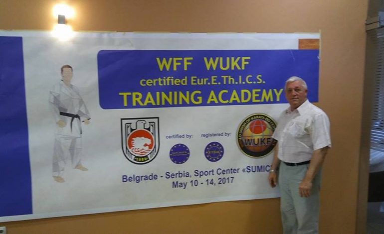 Sensei Zoltan Lipan a participat la un curs de instruire în Serbia