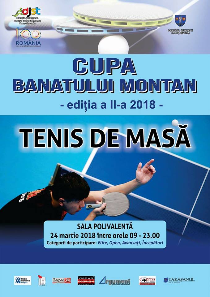 “Cupa Banatului Montan” la tenis de masă, din nou la Reșița!