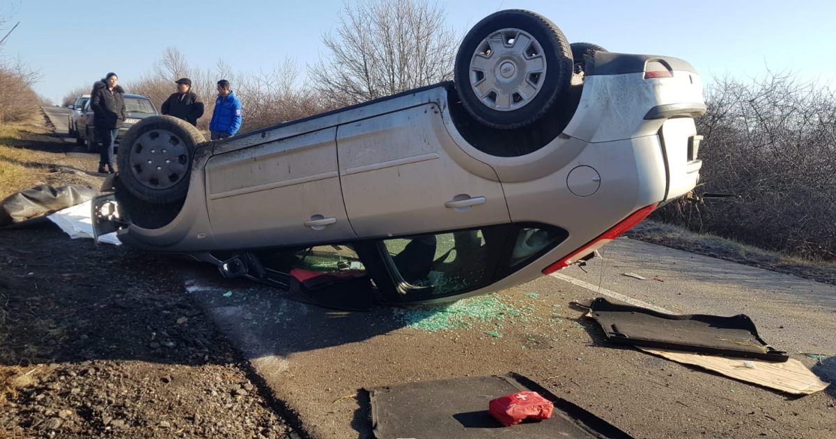 Accident spectaculos la Racajdia din fericire fara victime!