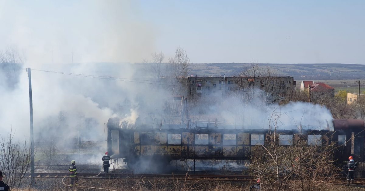 Incendiu la Gara Oravița