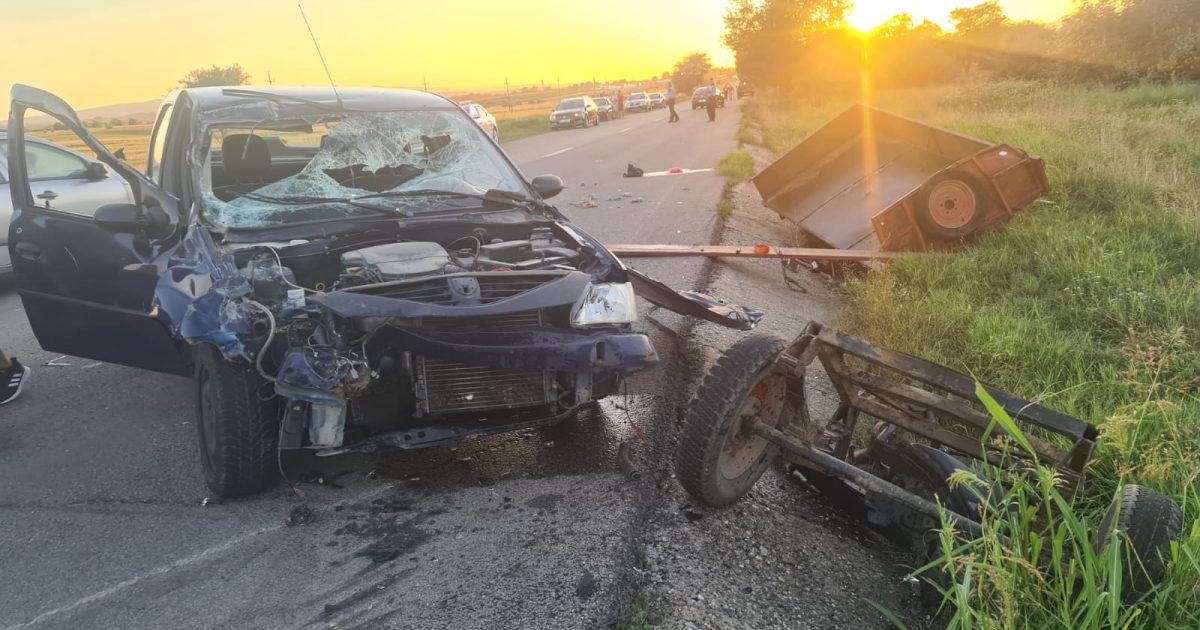 Grav accident rutier pe DN 57A, la intrare in  localitatea Moldova Veche!