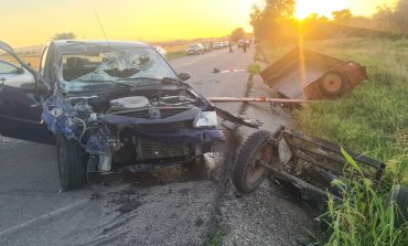 Grav accident rutier pe DN 57A, la intrare in  localitatea Moldova Veche!