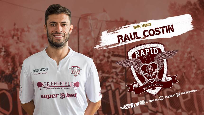 Raul Costin din Moldova Noua a revenit la Rapid!