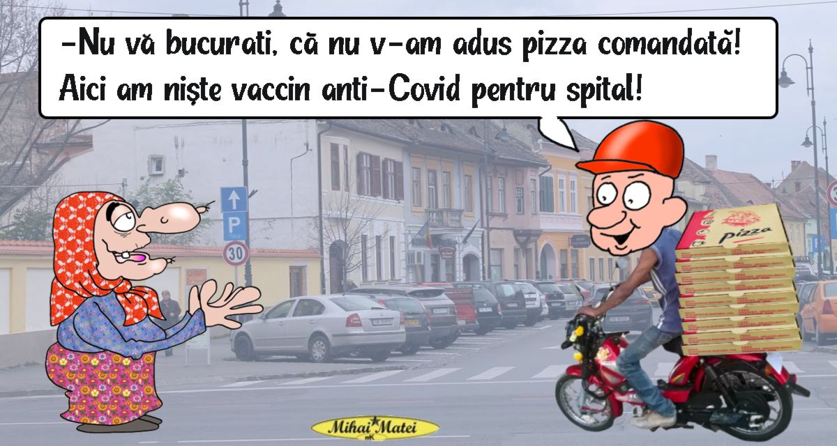 Vaccinul anti-Covid a fost livrat la Spitalul Județean de Urgență Slobozia în cutii de pizza!