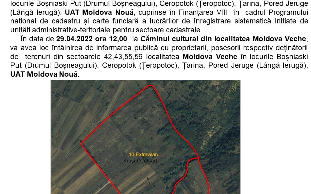 Primaria Moldova Noua,ANUNT PUBLIC!
