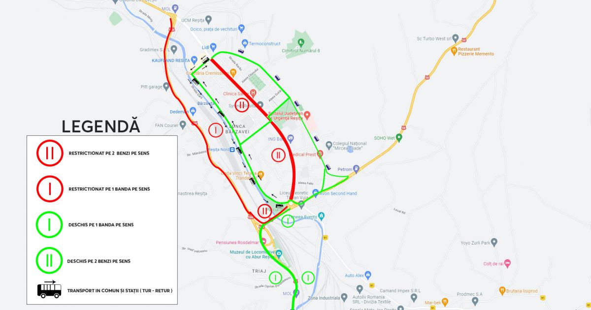 RESITA-PLIMBARILE CU TRAMVAIUL SUNT RESTRICTIONATE PANA LA NOI ORDINE!