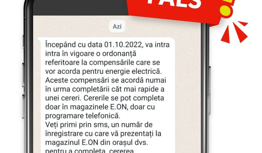 MARE ATENTIE! ESCROCII VA POT TRIMITE MESAJE IN NUMELE E.ON!!!