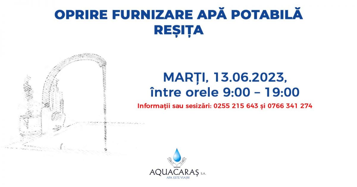 DUPA ATATEA PLOI, RESITA RAMANE FARA APA!