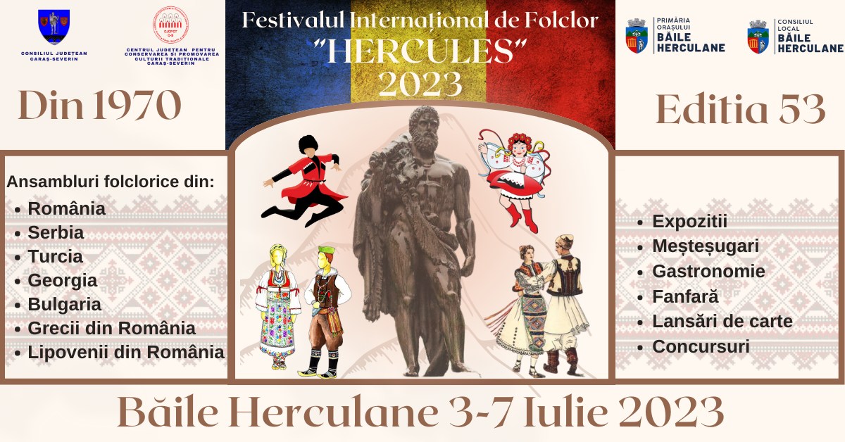 Festivalul Internațional de Folclor ”Hercules” revine în forță la Băile Herculane în iulie 2023