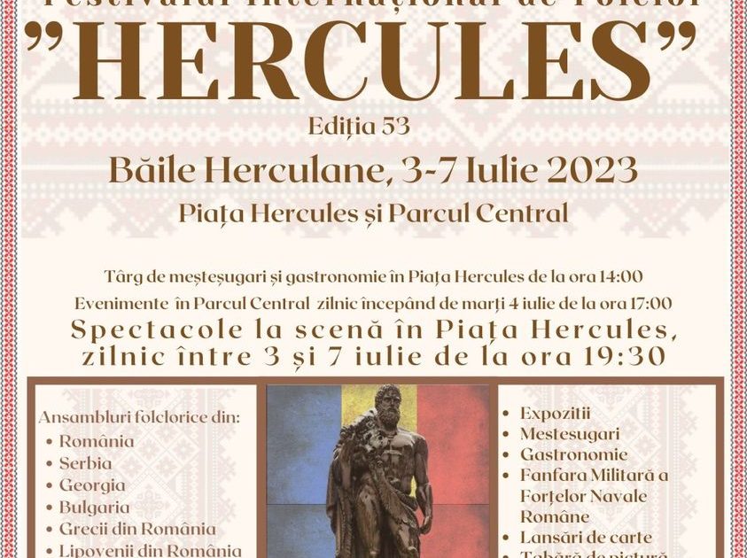 FESTIVALUL INTERNATIONAL DE FOLCLOR HERCULES A INCEPUT AZI LA BAILE HERCULANE!