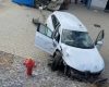 Accident grav în Moldova Nouă: O șoferiță a intrat direct în poarta fabricii Delphi Packard!