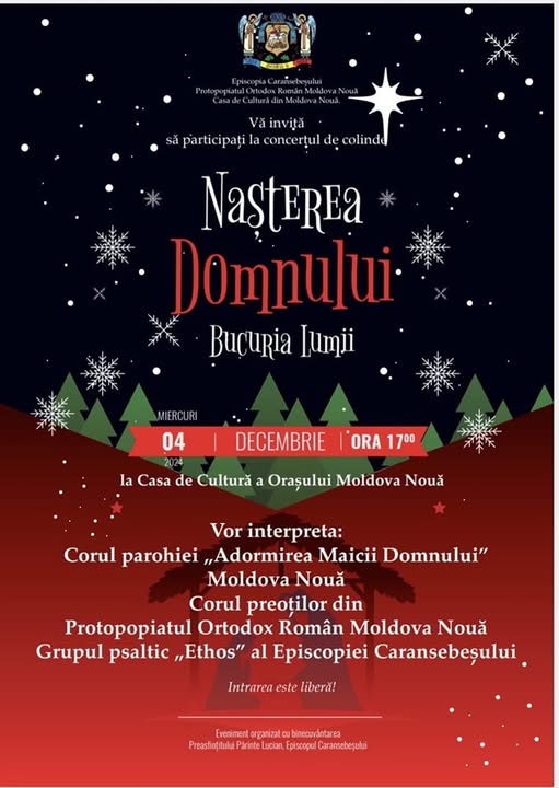 „Nașterea Domnului – Bucuria lumii” a umplut Casa de Cultură Moldova Nouă de lumină și emoție