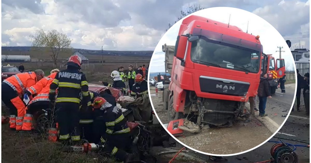 Urmărire ca-n filme în Caraș-Severin: Fugară cu mașină furată, moarte într-un impact frontal cu un camion!