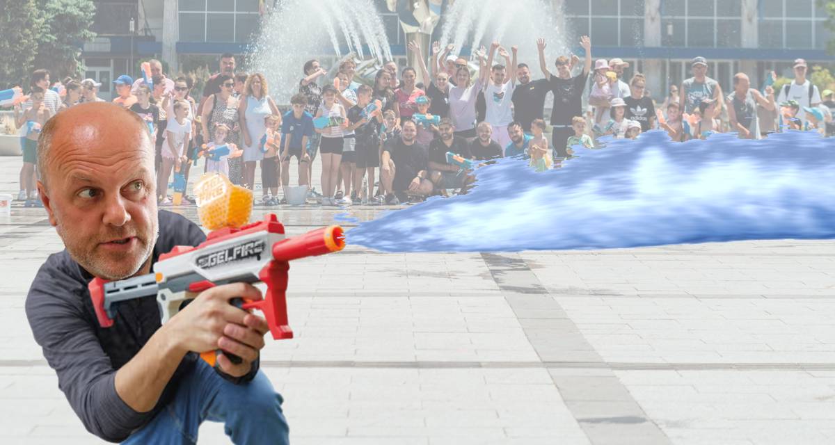 PRIMARIA RESITA A ORGANIZAT IN CENTRU O BATAIE CU APA!PE CAND SI O BATAIE CU FRISCA?