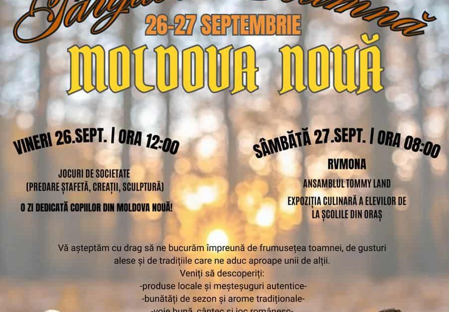 Toamna se mută pe Faleza Dunării: Moldova Nouă pregătește un târg ca-n povești!