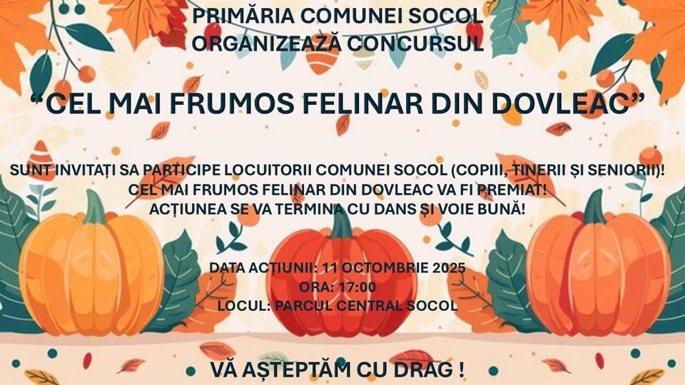 Festivalul Dovleacului la Socol — tradiție, culoare și voie bună!