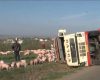 ORAVITA- RĂSTURNARE ÎNTR-O CURBĂ BLINDATĂ DE GROAZĂ 170 DE PORCI ÎNGHESUIȚI ÎN REMORCĂ, 24 SFÂRȘIND SUB FIERĂTĂNIE