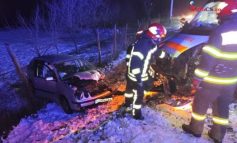 Lupac-ambulanță spulberată într-o curbă periculoasă