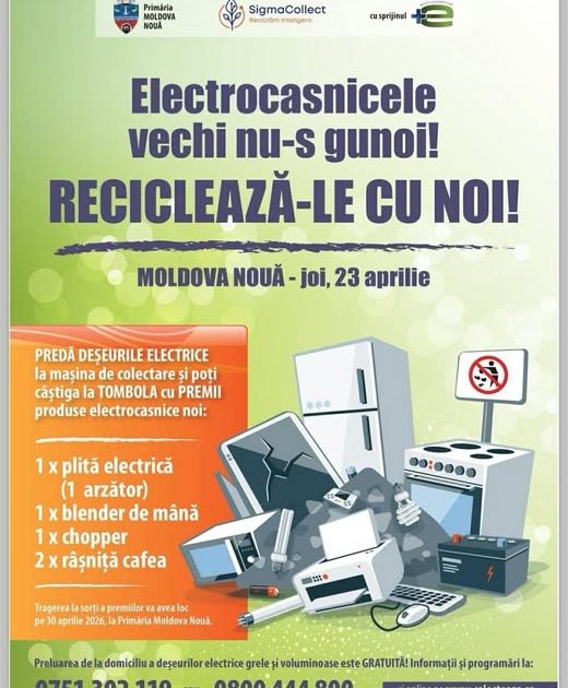 Moldova Nouă dă alarma: electrocasnicele vechi ies din case, iar premiile intră în joc!